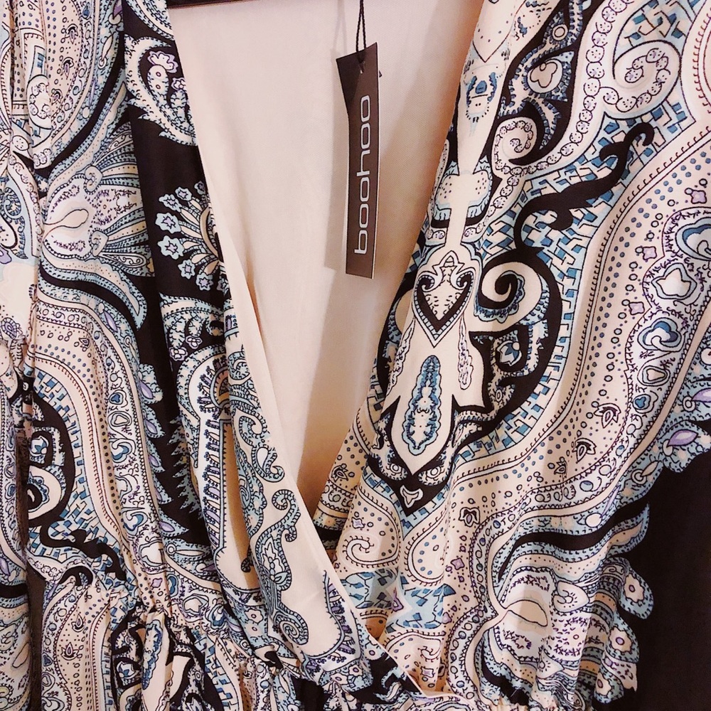Boohoo Paisley Maci Dress Size US 14 - Picture 3 of 4
